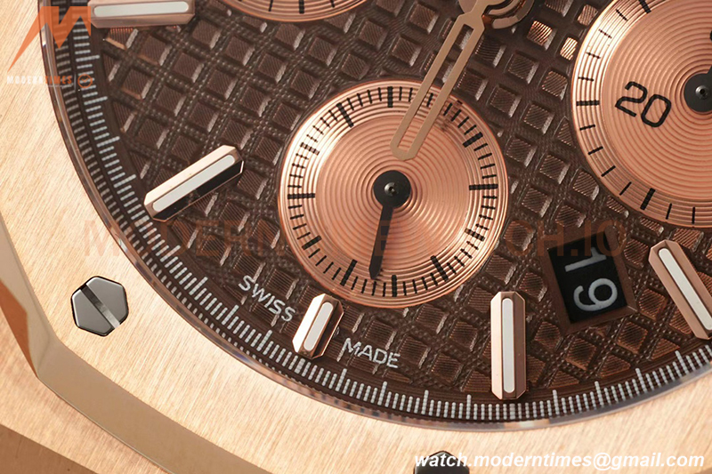 Audemars Piguet - Royal Oak Chronograph 26331OR RG/RG Brown/Stk IPF 7750 MOD