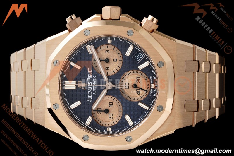 Audemars Piguet - Royal Oak Chrono 26239OR 41mm RG/RG Blue Dial APSF SH4401 | 오데마 피게 - 로얄 오크 크로노 26239OR 41mm RG/RG 블루 다이얼 APSF SH4401