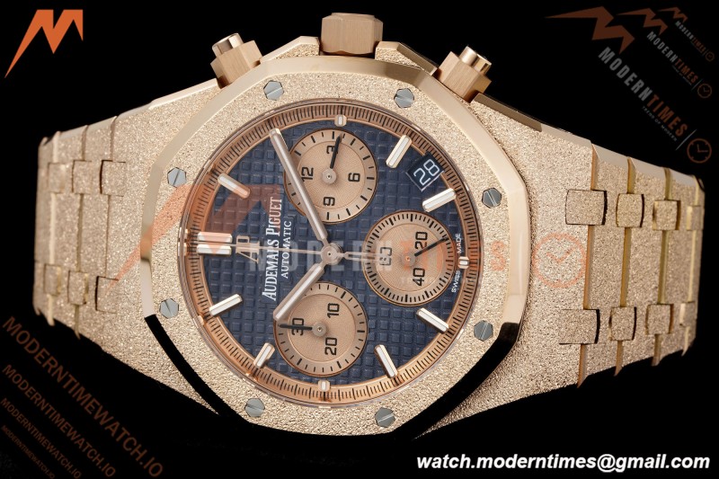 Audemars Piguet - Royal Oak Chrono 26239OR Frosted 41mm RG/RG Blue Dial APSF SH4401