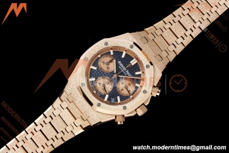Audemars Piguet - Royal Oak Chrono 26239OR Frosted 41mm RG/RG Blue Dial APSF SH4401 | 오데마 피게 - 로얄 오크 크로노 26239OR 프로스티드 41mm RG/RG 블루 다이얼 APSF SH4401