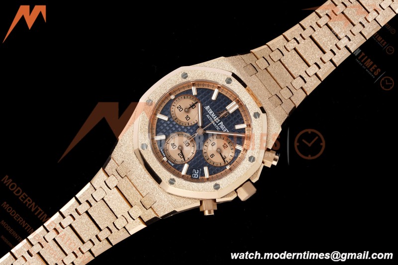 Audemars Piguet - Royal Oak Chrono 26239OR Frosted 41mm RG/RG Blue Dial APSF SH4401