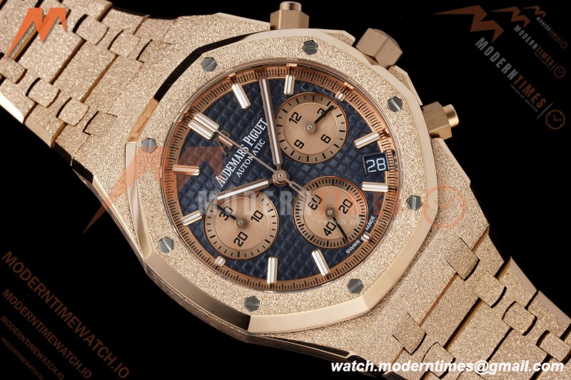 Audemars Piguet - Royal Oak Chrono 26239OR Frosted 41mm RG/RG Blue Dial APSF SH4401