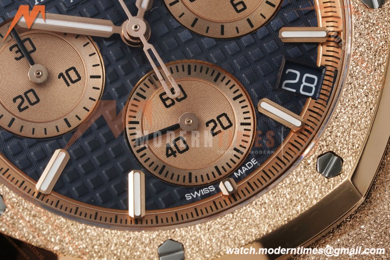 Audemars Piguet - Royal Oak Chrono 26239OR Frosted 41mm RG/RG Blue Dial APSF SH4401