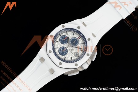 Audemars Piguet - AP ROO Chronograph Sec@12 44mm CER/CER/RU White APJF A3126 Mod