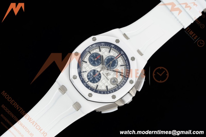 Audemars Piguet - AP ROO Chronograph Sec@12 44mm CER/CER/RU White APJF A3126 Mod