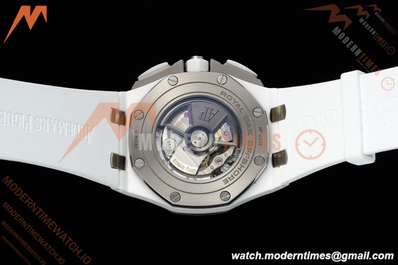 Audemars Piguet - AP ROO Chronograph Sec@12 44mm CER/CER/RU White APJF A3126 Mod