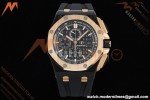 Audemars Piguet - AP ROO Chronograph Sec@12 26406FR 44mm CER/RG/RU Black APJF A3126 Mod | 오데마 피게 - AP ROO 크로노그래프 Sec@12 26406FR 44mm CER/RG/RU 블랙 APJF A3126 Mod