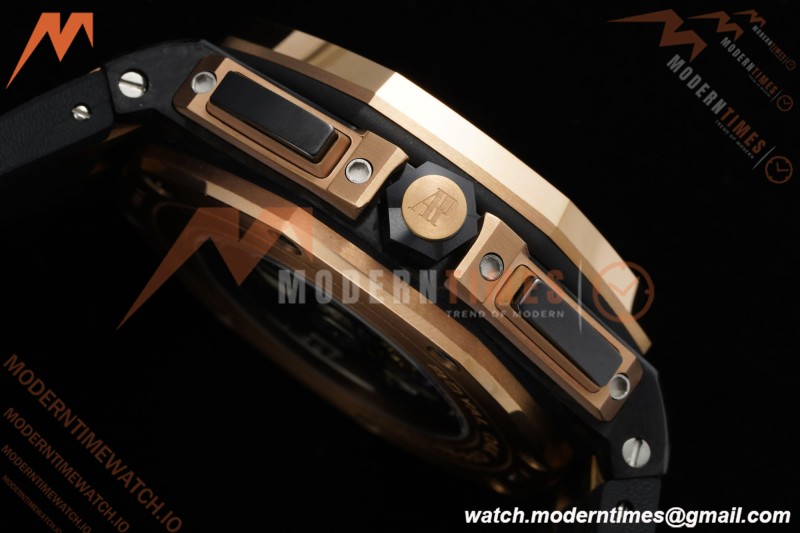 Audemars Piguet - AP ROO Chronograph Sec@12 26406FR 44mm CER/RG/RU Black APJF A3126 Mod | 오데마 피게 - AP ROO 크로노그래프 Sec@12 26406FR 44mm CER/RG/RU 블랙 APJF A3126 Mod