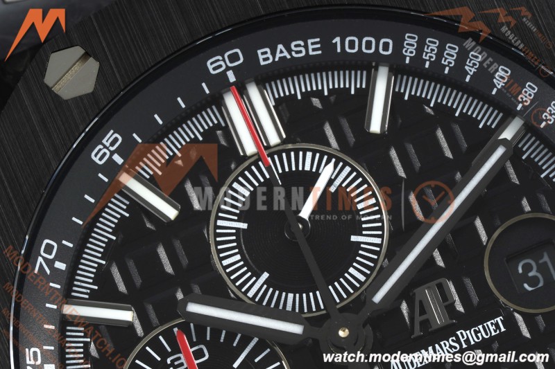 Audemars Piguet - AP ROO Chronograph Sec@12 26400AU 44mm CER/CER/RU Black APJF A3126 Mod