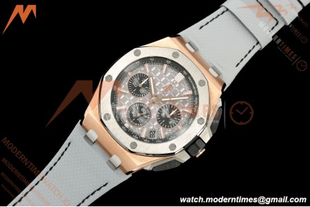 Audemars Piguet - Royal Oak Offshore Chronograph 43mm 26420OI RG/TI/NY Grey/Blk APPF Cal. 4401 Mod