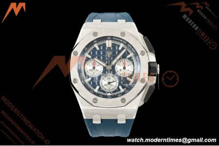 Audemars Piguet - Royal Oak Offshore Chronograph 43mm 26420TI TI/RU Blu/Silv APPF Cal. 4401 Mod | 오데마피게 - 로얄오크 오프쇼어 크로노그래프 43mm 26420TI TI/RU Blu/Silv APPF Cal. 4401 모드