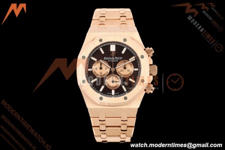 Audemars Piguet - Royal Oak Chronograph 26331OR RG/RG Brn/Stk APWF A2385