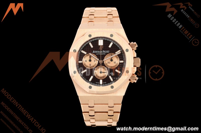Audemars Piguet - Royal Oak Chronograph 26331OR RG/RG Brn/Stk APWF A2385