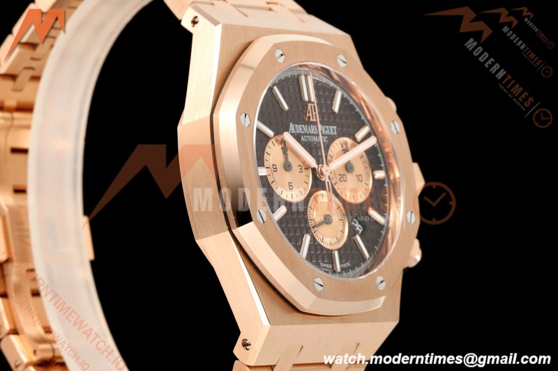 Audemars Piguet - Royal Oak Chronograph 26331OR RG/RG Brn/Stk APWF A2385