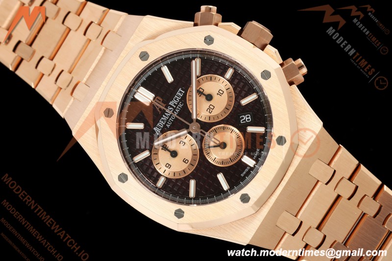 Audemars Piguet - Royal Oak Chronograph 26331OR RG/RG Brn/Stk APWF A2385