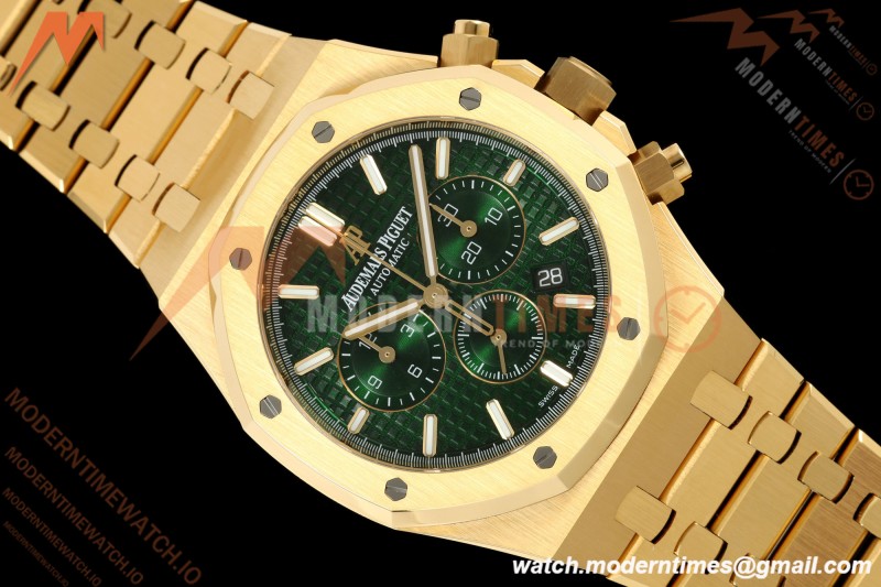 Audemars Piguet - Royal Oak Chronograph 26331BA YG/YG Grn/Stk APWF A2385