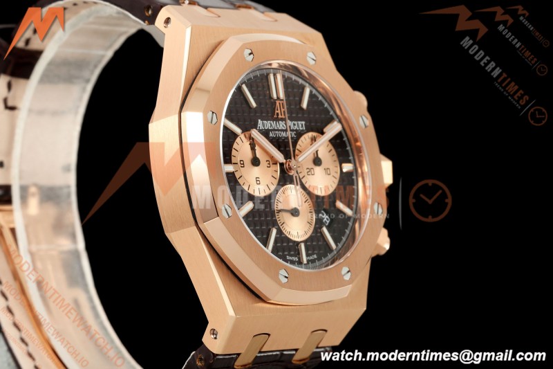 Audemars Piguet - Royal Oak Chronograph 26331OR RG/LE Brn/Stk APWF A2385