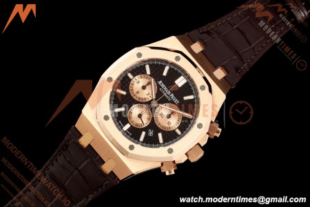 Audemars Piguet - Royal Oak Chronograph 26331OR RG/LE Brn/Stk APWF A2385