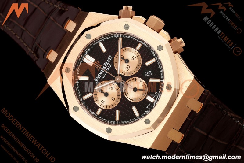 Audemars Piguet - Royal Oak Chronograph 26331OR RG/LE Brn/Stk APWF A2385