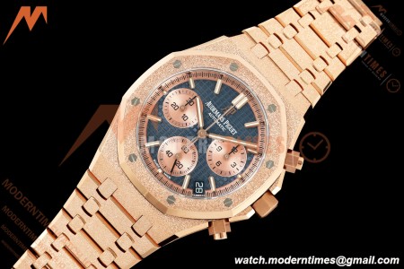 Audemars Piguet - Royal Oak Chrono 26239OR Gain Weight 41mm Frosted RG/RG SWF Blue Dial DDF DD4401