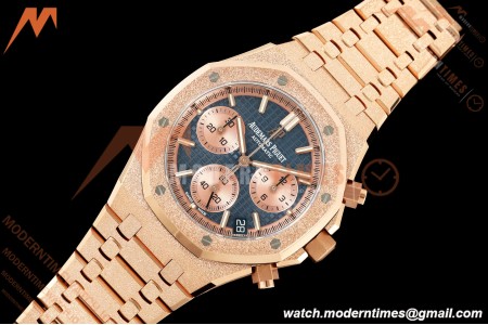 Audemars Piguet - Royal Oak Chrono 26239OR Gain Weight 41mm Frosted RG/RG SWF Blue Dial DDF DD4401