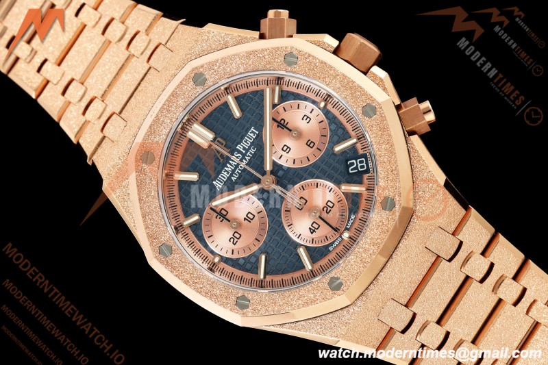 Audemars Piguet - Royal Oak Chrono 26239OR Gain Weight 41mm Frosted RG/RG SWF Blue Dial DDF DD4401 | 오데마 피게 - 로얄 오크 크로노 26239OR 게인 웨이트 41mm 프로스티드 RG/RG SWF 블루 다이얼 DDF DD4401