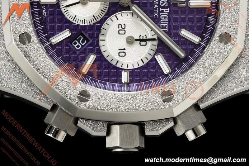 Audemars Piguet - Royal Oak Chrono 26331BC 41mm Frosted SS/SS Purple APSF A2385