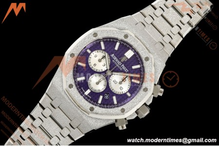 Audemars Piguet - Royal Oak Chrono 26331BC 41mm Frosted SS/SS Purple APSF A2385 | 오데마 피게 - 로얄 오크 크로노 26331BC 41mm 프로스티드 SS/SS 퍼플 APSF A2385