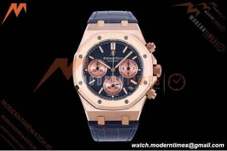 Audemars Piguet - Royal Oak Chrono 26239OR Gain Weight 41mm RG/LE SWF Blue Dial DDF DD4401 | 오데마 피게 - 로열 오크 크로노 26239OR 게인 웨이트(중량 버전) 41mm RG/LE SWF 블루 다이얼 DDF DD4401