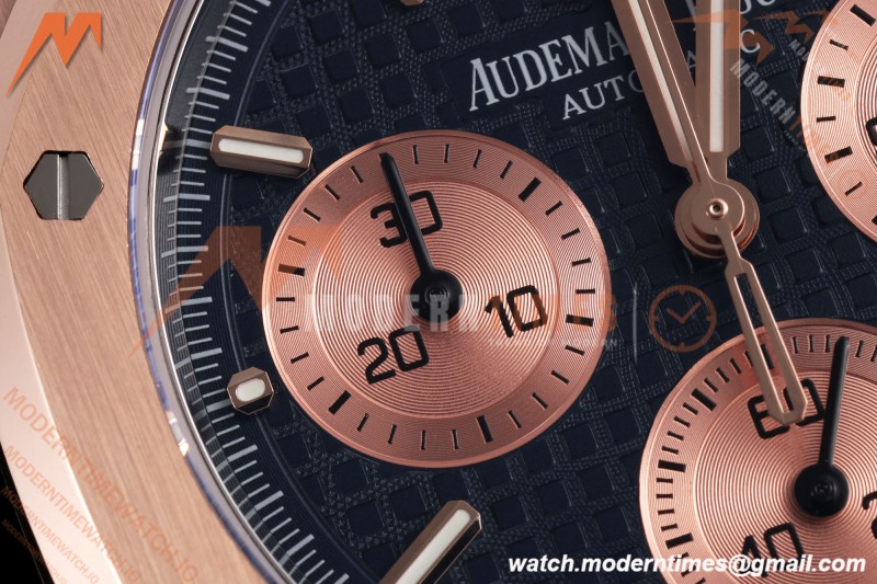 Audemars Piguet - Royal Oak Chrono 26239OR Gain Weight 41mm RG/LE SWF Blue Dial DDF DD4401