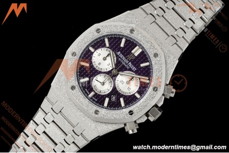 Audemars Piguet - Royal Oak Chrono 26331BC Frosted 41mm SS/SS Purple APWF Cal.2385 Mod | 오데마 피게 – 로열 오크 크로노 26331BC 프로스테드 41mm SS/SS 퍼플 APWF공장 Cal.2385 개조버전