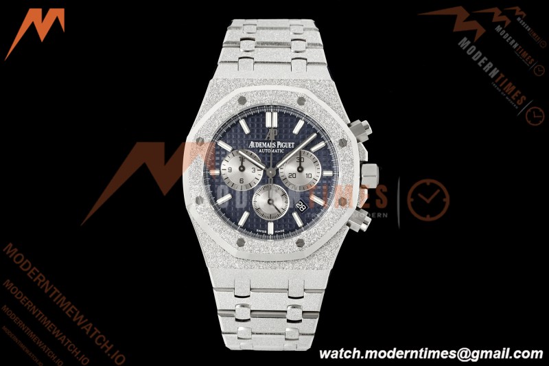 Audemars Piguet - Royal Oak Chrono 26331BC Frosted 41mm SS/SS Blue APWF Cal.2385 Mod | 오데마 피게 – 로열 오크 크로노 26331BC 프로스테드 41mm SS/SS 블루 APWF공장 Cal.2385 개조버전