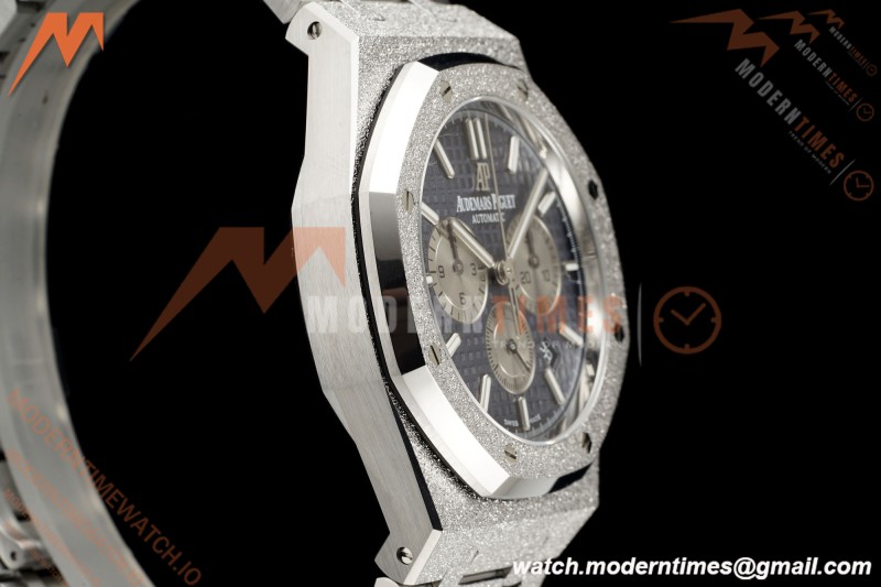 Audemars Piguet - Royal Oak Chrono 26331BC Frosted 41mm SS/SS Blue APWF Cal.2385 Mod | 오데마 피게 – 로열 오크 크로노 26331BC 프로스테드 41mm SS/SS 블루 APWF공장 Cal.2385 개조버전