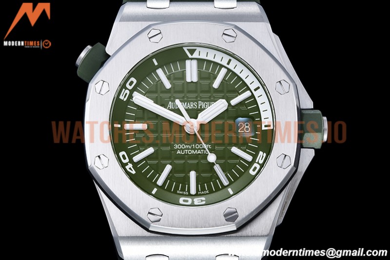 Audemars Piguet - Royal Oak Offshore Diver 15710 SS/RU Green APSF A3120