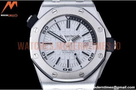 Audemars Piguet - Royal Oak Offshore Diver 15710 SS/RU White APSF A3120