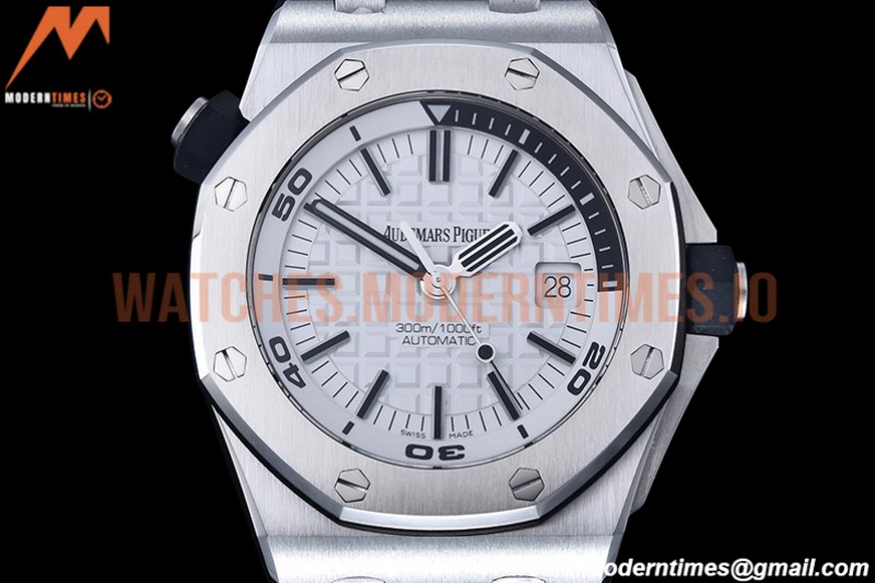 Audemars Piguet - Royal Oak Offshore Diver 15710 SS/RU White APSF A3120