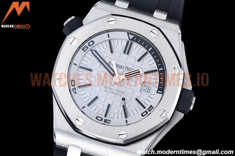 Audemars Piguet - Royal Oak Offshore Diver 15710 SS/RU White APSF A3120
