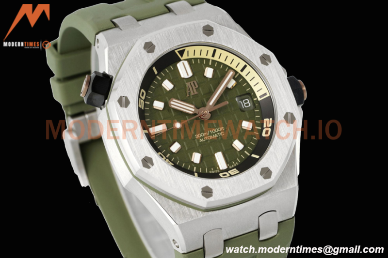Audemars Piguet - Royal Oak Diver 15720ST 42mm SS/RU Green APSF A4308