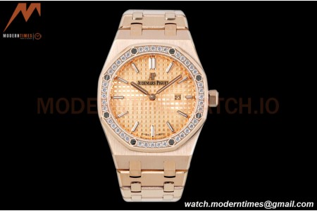 Audemars Piguet - Royal Oak Ladies 67651OR 33mm Dia RG/RG RG/Stk ZF Swiss Qtz