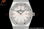 Audemars Piguet - Royal Oak Ladies 67651ST 33mm Dia SS/SS Wht/Stk ZF Swiss Qtz