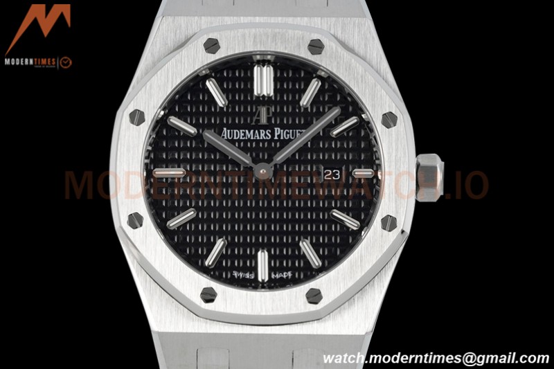 Audemars Piguet - Royal Oak Ladies 67650ST 33mm SS/SS Blk/Stk ZF Swiss Qtz