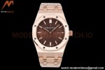 Audemars Piguet - Royal Oak Ladies 67650OR 33mm RG/RG Brn/Stk ZF Swiss Qtz