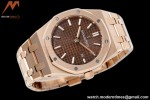 Audemars Piguet - Royal Oak Ladies 67650OR 33mm RG/RG Brn/Stk ZF Swiss Qtz