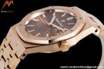 Audemars Piguet - Royal Oak Ladies 67650OR 33mm RG/RG Brn/Stk ZF Swiss Qtz