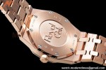 Audemars Piguet - Royal Oak Ladies 67650OR 33mm RG/RG Brn/Stk ZF Swiss Qtz