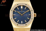 Audemars Piguet - Royal Oak Ladies 67651BA 33mm Dia YG/YG Blue/Stk ZF Swiss Qtz
