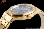 Audemars Piguet - Royal Oak Ladies 67651BA 33mm Dia YG/YG Blue/Stk ZF Swiss Qtz