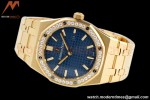 Audemars Piguet - Royal Oak Ladies 67651BA 33mm Dia YG/YG Blue/Stk ZF Swiss Qtz