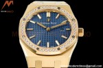 Audemars Piguet - Royal Oak Ladies 67651BA 33mm Dia YG/YG Blue/Stk ZF Swiss Qtz