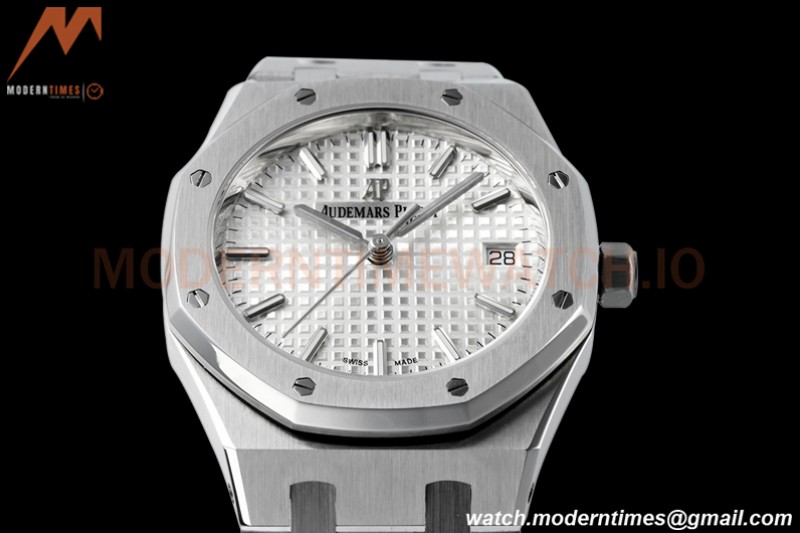 Audemars Piguet - Royal Oak Ladies 34mm 77350ST SS/SS White ZF A5800
